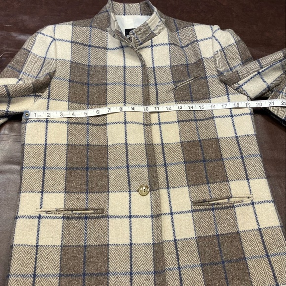 Vintage Bianca Plaid Single Button Wool Blazer Jacket Womens 12 Preppy Classic - Picture 3 of 15